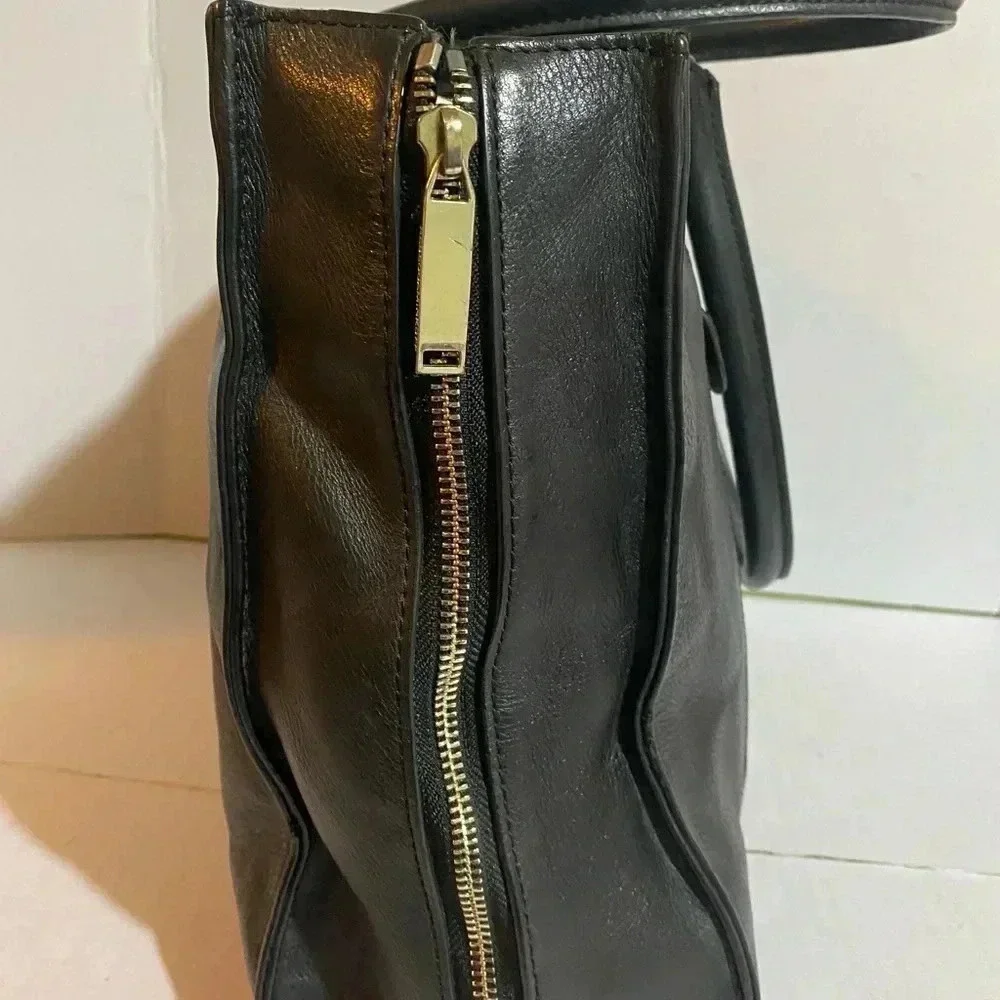 Rebecca Minkoff black leather satchel handbag